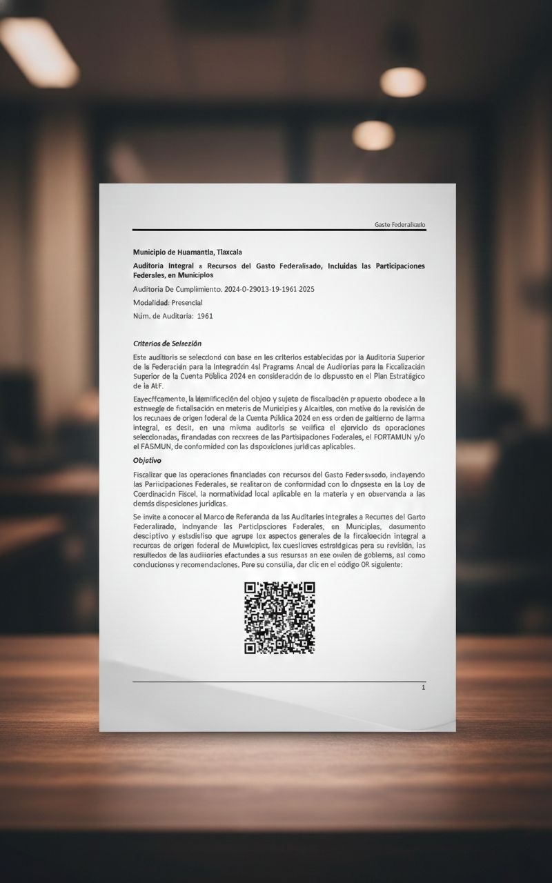 ASF avala gestión de recursos federales en Huamantla; uso responsable y sin daño patrimonial